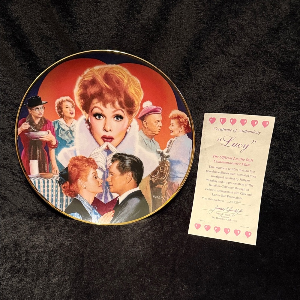Lucille Ball Commemorative Plate "The Hamilton Collection"
